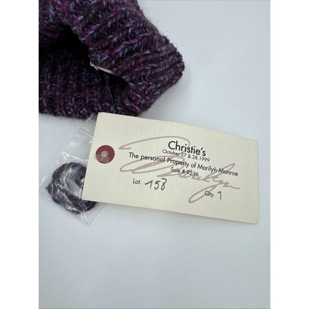 Gerard Darel x Marilyn Monroe Wool Sweater‎ Beanie - Purple Fuchsia RARE NEW